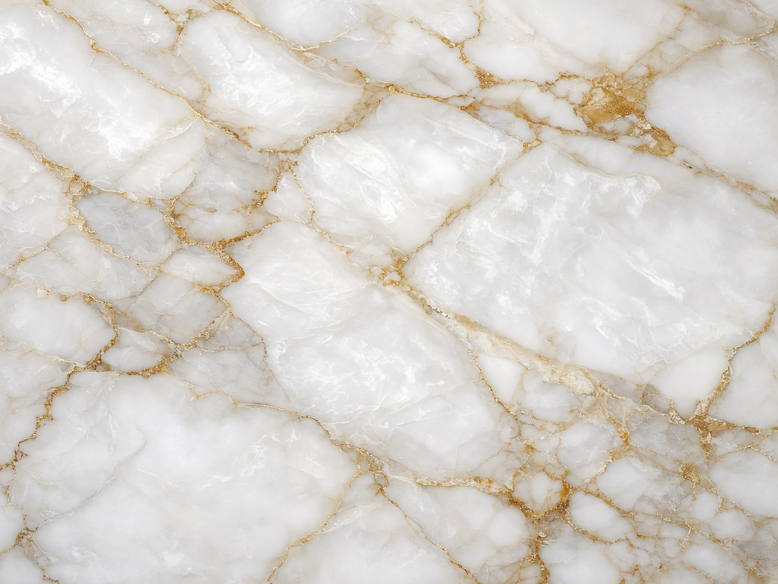 Calacatta Laza Gold quartz — White with warm gold veins